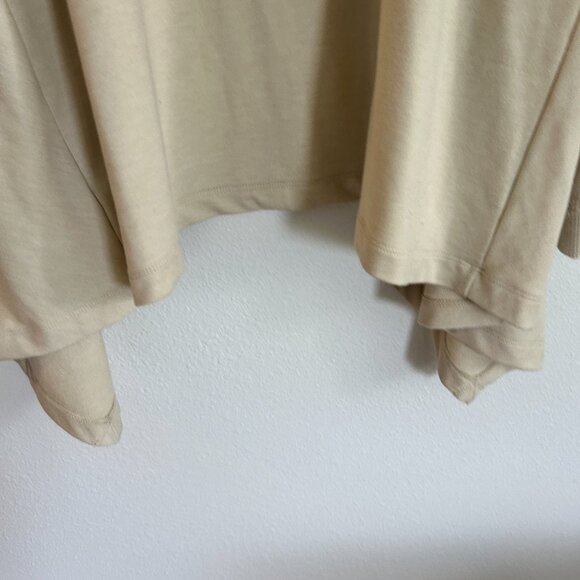 Logo Lori Goldstein Cardigan XL Tan Hoodie Open Front Lace Hood - Picture 9 of 11